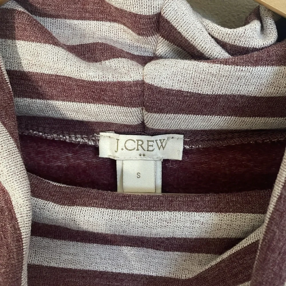 J.Crew striped funnel neck top